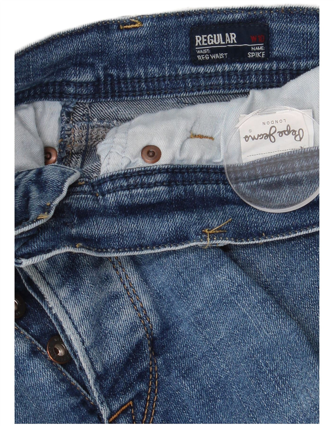 PEPE Jeans Mens Regular Straight Jeans US 10 Large W32 L31 Blue