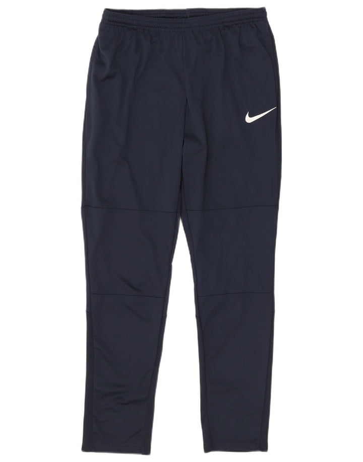 Nike Mens Dri Fit Tracksuit Trousers Medium Navy Blue Polyester