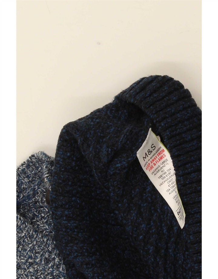 Marks & Spencer Mens Crew Neck Jumper Sweater Large Multicoloured Flecked