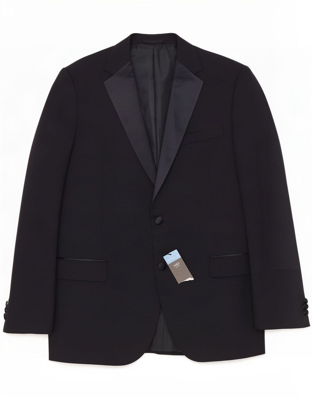 Marks & Spencer Giacca lunga da uomo a 2 bottoni UK 42 XL Blu navy