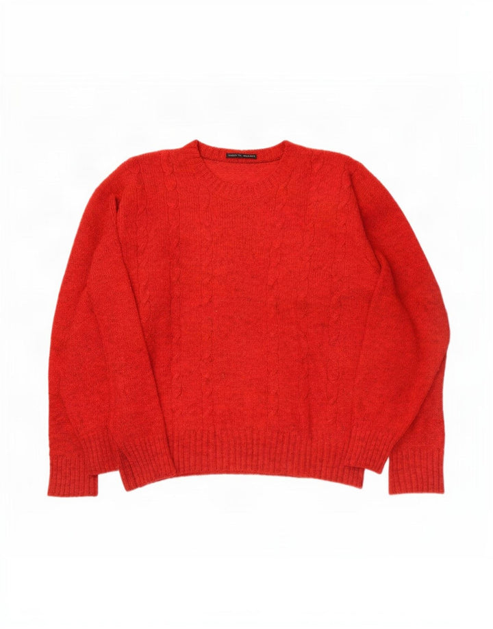 St. Bernard Pull Col Bateau Homme Petite Laine Mouchetée Rouge