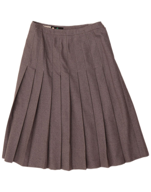Vintage Γυναικεία Πλισέ Φούστα IT 44 Medium W28 Γκρι μαλλί