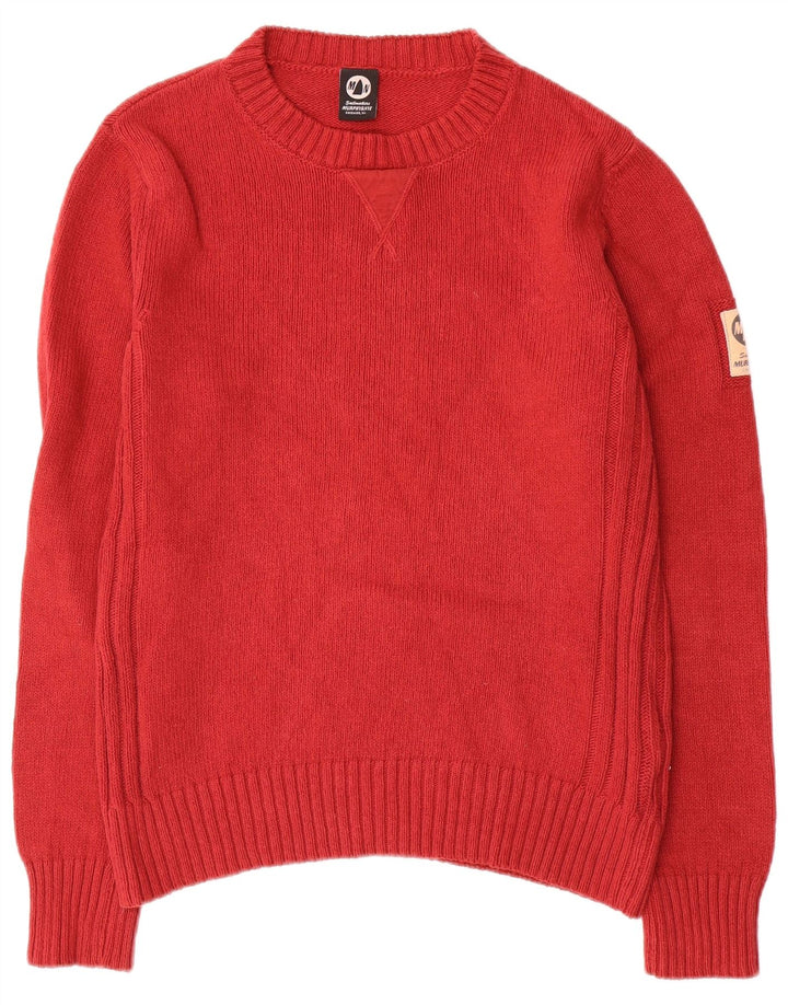 Murphy & Nye Herre sweater med rund hals, medium rød bomuld