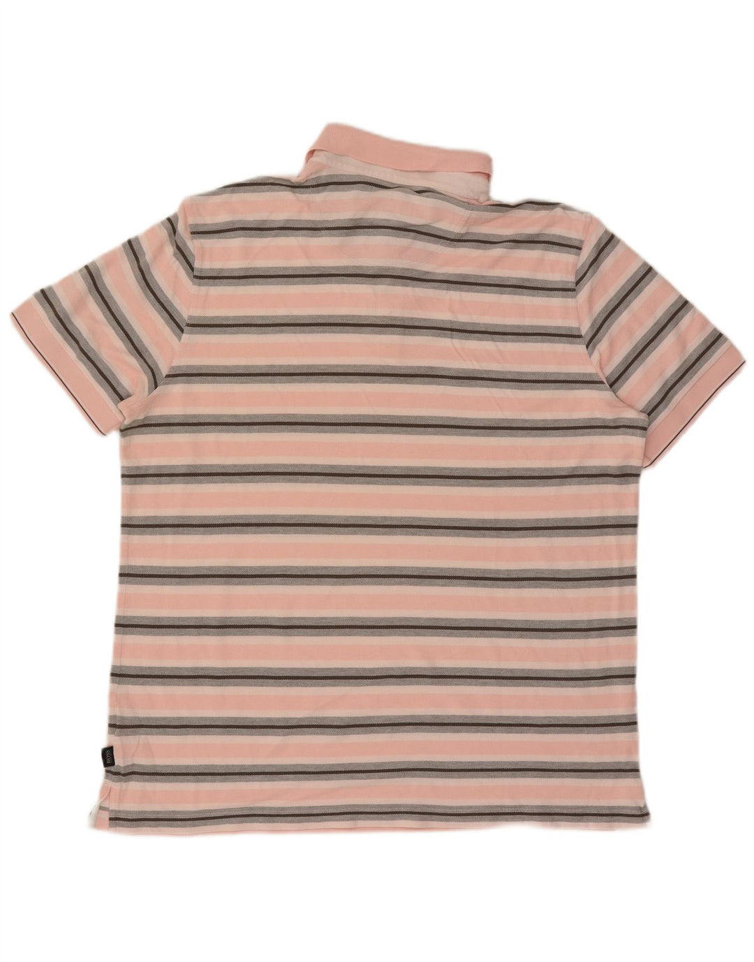 Hugo Boss Mens Polo Shirt 2XL Pink Striped