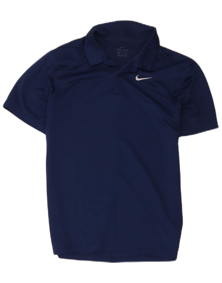 Nike Mens Dri Fit Polo Shirt Small Navy Blue Polyester