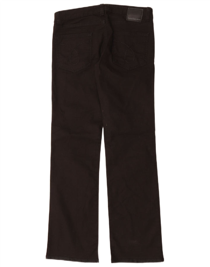 Calvin Klein Womens Straight Jeans W28 L34 Black Cotton