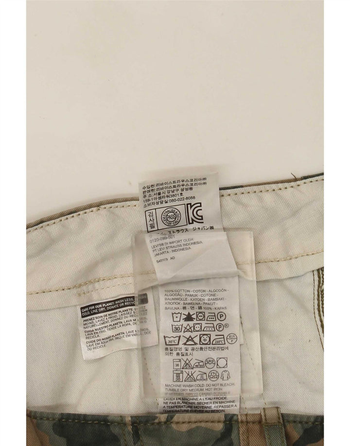 Levi's Mens Cargo Shorts W40 XL Khaki Camouflage Cotton