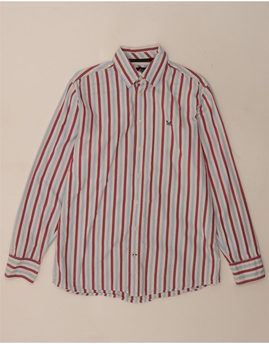 Crew Clothing Herre Classic Fit skjorte Medium blå stribet bomuld