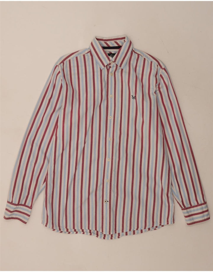 Crew Clothing Herre Classic Fit skjorte Medium blå stribet bomuld