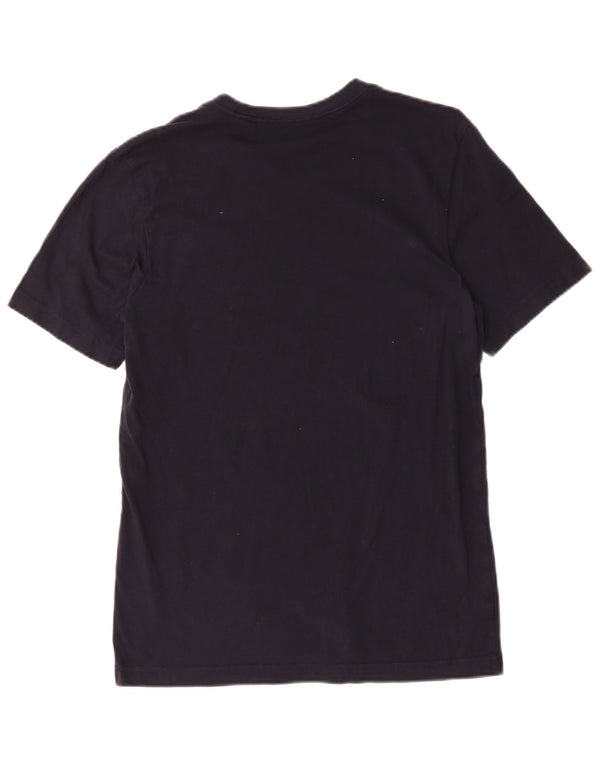T-shirt grafica da uomo Adidas Top Small in cotone blu navy