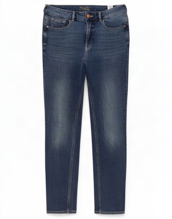 Marks & Spencer Dame Slim Jeans UK 12 Medium W32 L28 Blå Bomuld