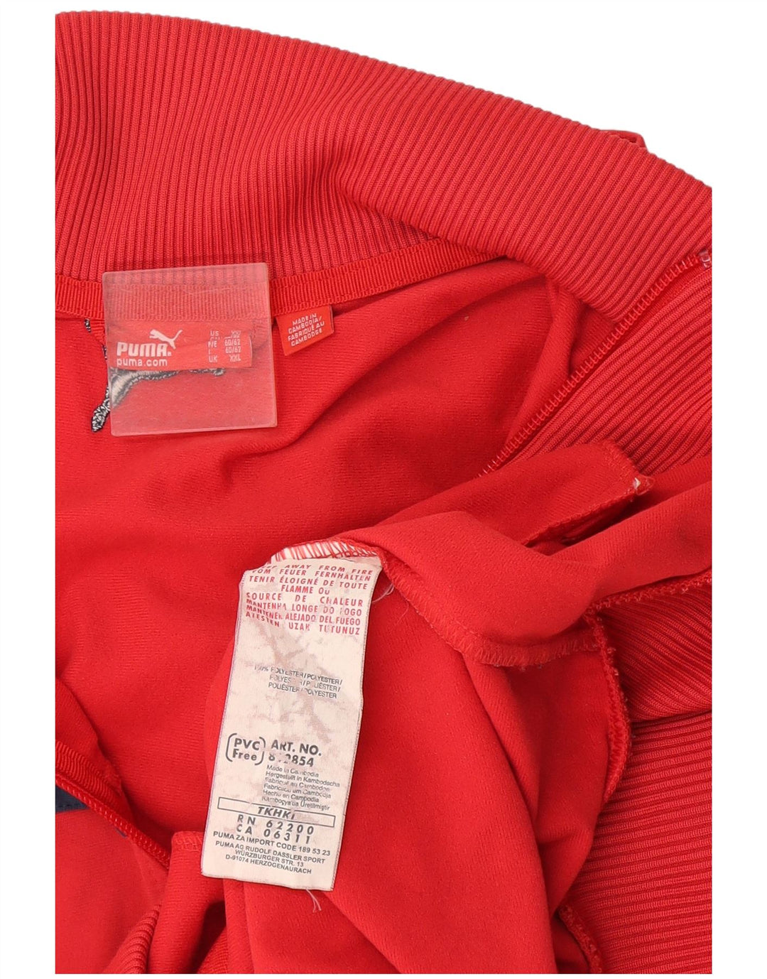 Giacca sportiva da uomo Puma 2XL rossa in poliestere