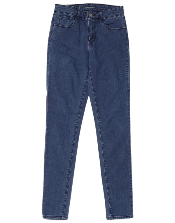 Jeans skinny a vita alta da donna Levi's W26 L30 cotone blu