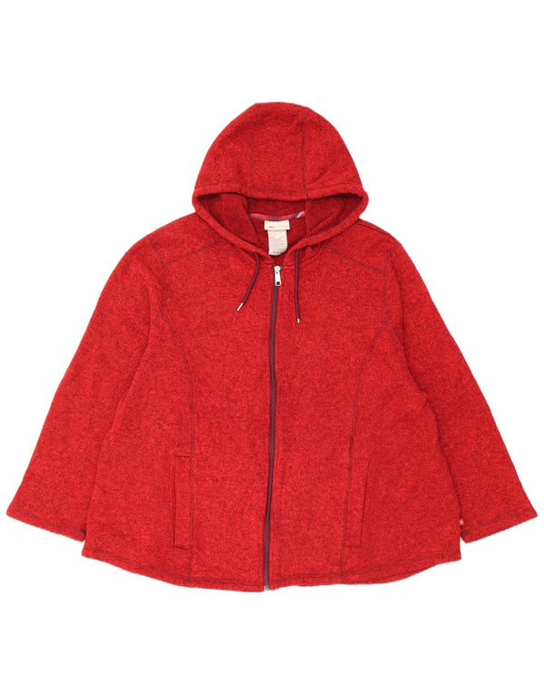 Dickies Sudadera con capucha y cremallera para mujer UK 22 3XL Poliéster moteado rojo
