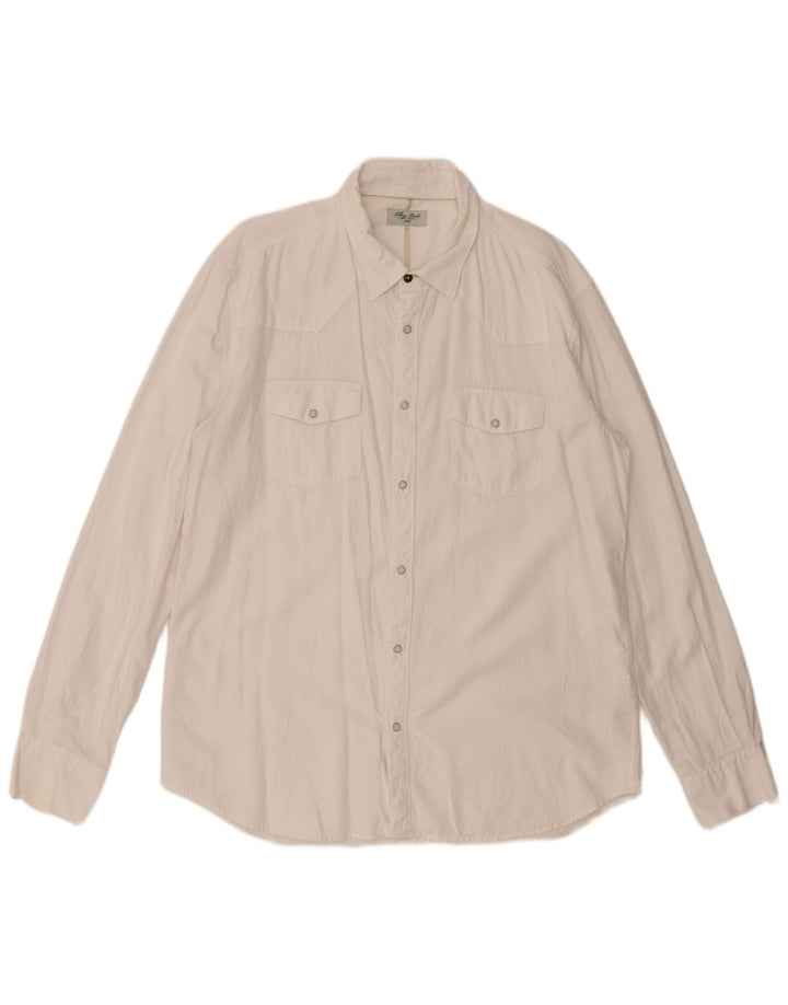 ALLEY DOCKS Mens Shirt 2XL White Cotton