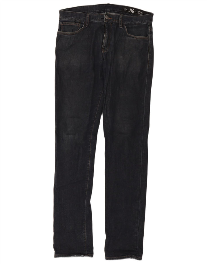 Armani Exchange Mens Straight Jeans W30 L32 Navy Blue Cotton