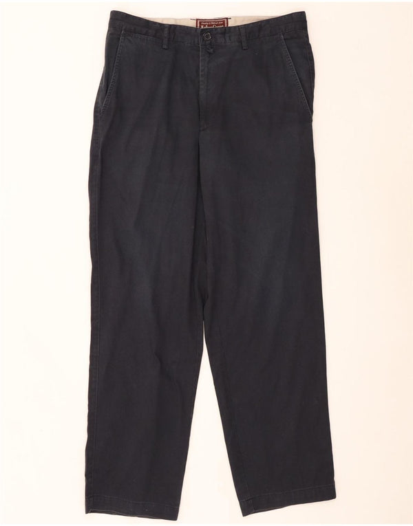 Pantaloni chino dritti da uomo Marlboro Classics EU 52 XL W38 L31 Blu navy