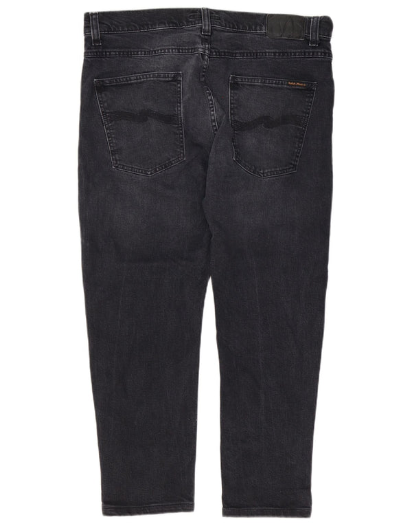 Nudie Mens Slim Jeans W34 L28 Μαύρο βαμβακερό
