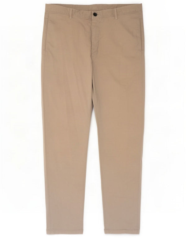 Massimo Dutti Pantalon Chino Fuselé Homme EU 44 Large W34 L28 Coton Beige
