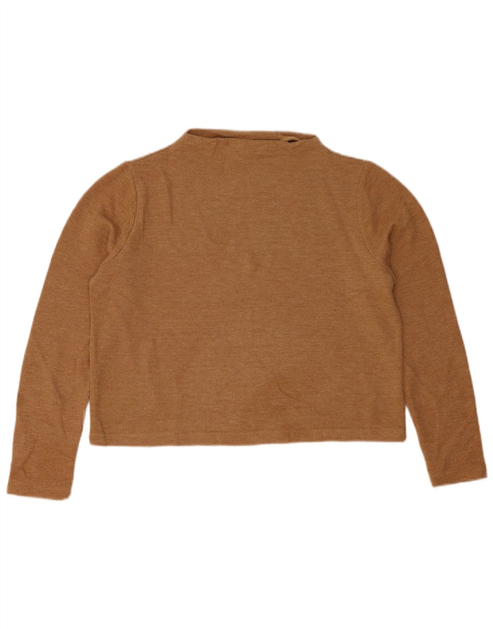 Market & Spruce Womens Crop Blouse Top UK 14 Large Beige Polyester