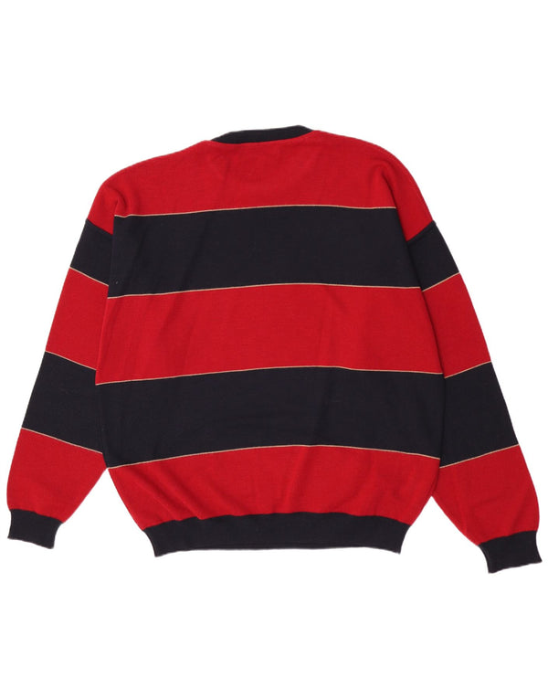 Il Granchio Herre Crew Neck Jumper Sweater XL Rødstribet uld