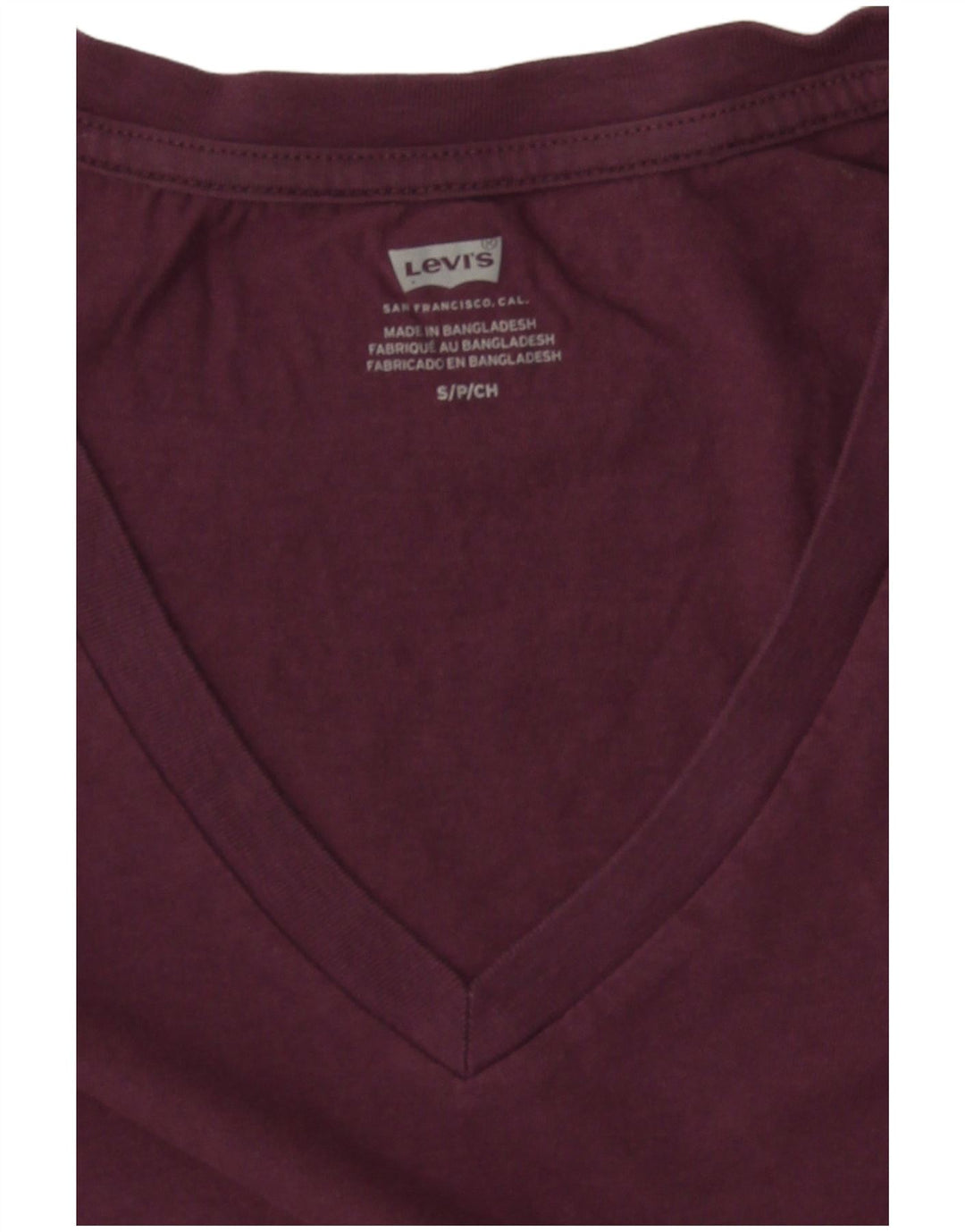 Levi's Womens T-Shirt Top UK 10 Small Burgundy