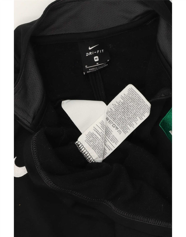 Nike Mens Dri Fit grafikus pulóveres tréningruha felső közepes fekete színben
