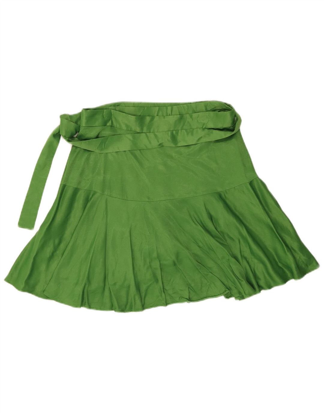 Zara Womens Mini Wrap Skirt Small W26 Green Viscose