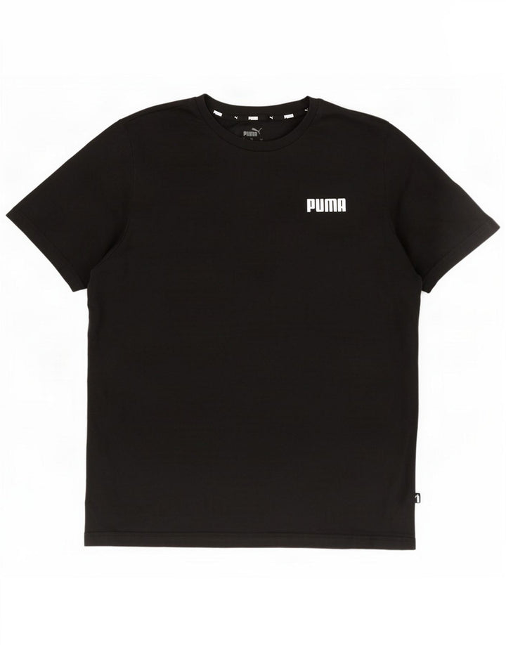 Puma Herre Regular T-Shirt Top Large Black Cotton