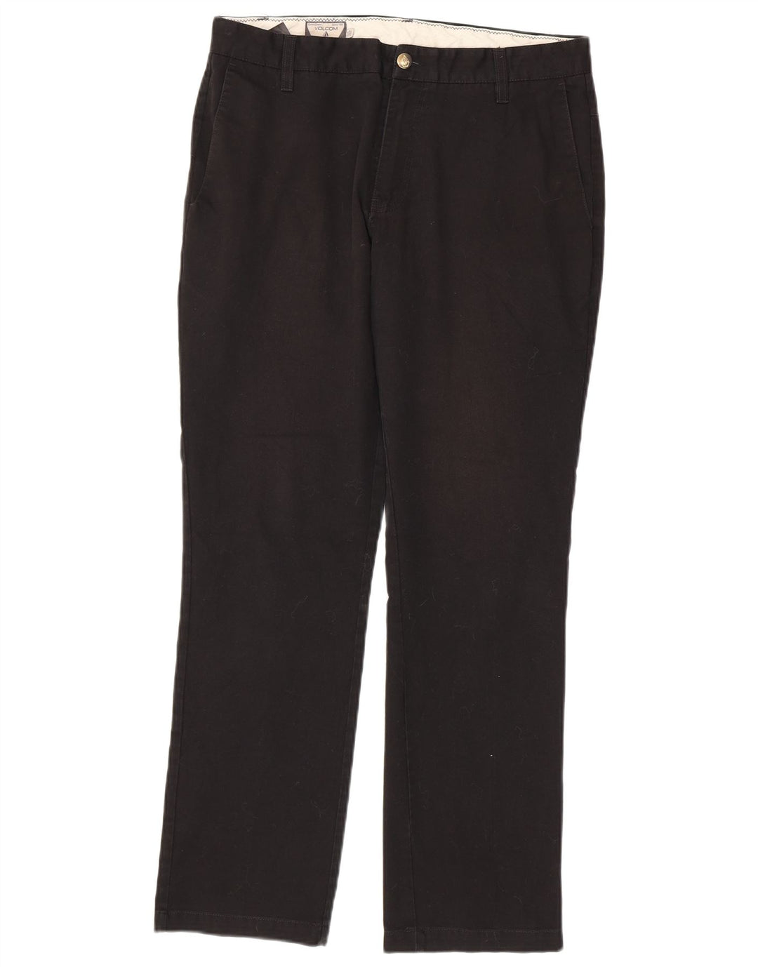 Volcom Straight Chino-bukser til mænd W32 L30 Sort bomuld