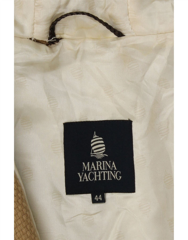 Marina Yachting Womens Hooded Overcoat IT 44 Medium Beige