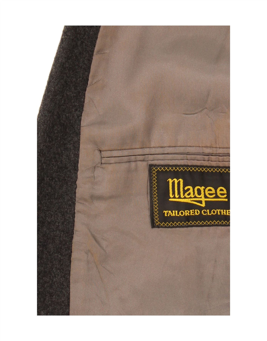 MAGEE Mens 2 Button Blazer Jacket UK 40 Large Grey Vintage Magee and Second-Hand Magee from Messina Hembry 