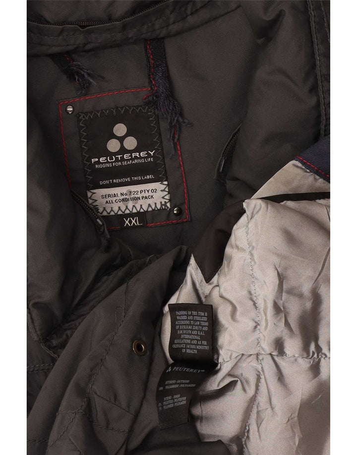 PEUTEREY Mens Utility Jacket UK 44 2XL Black Polyamide
