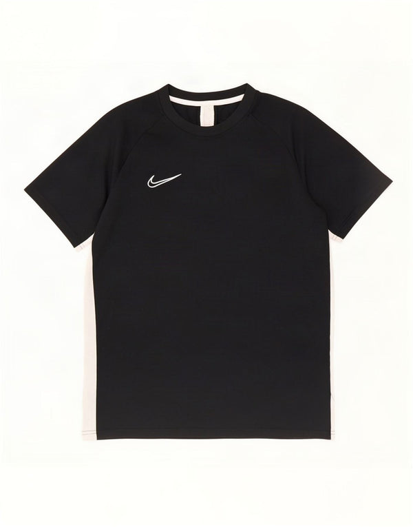 Nike Herre Dri Fit T-Shirt Top Stor Sort Colourblock Polyester
