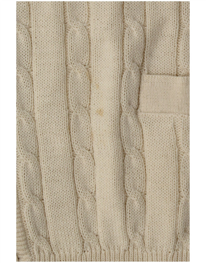 Navigare Mens Cardigan Sweater XL Off White