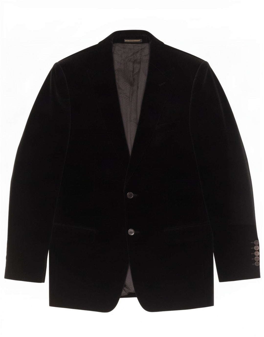Zara Veste blazer en velours à 2 boutons pour homme EU 50 en coton noir moyen