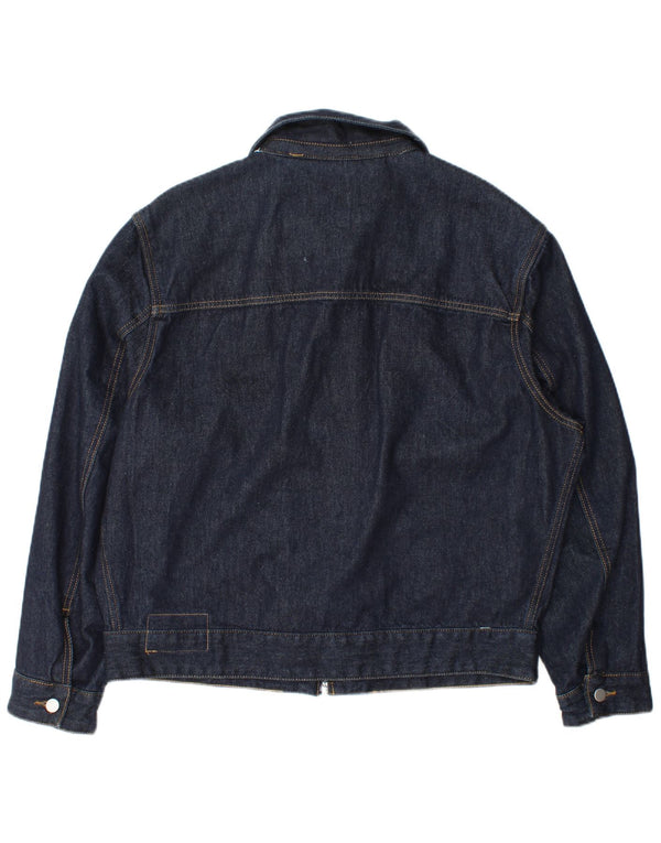 Zara Chaqueta Vaquera Hombre UK 42 XL Azul Marino Poliéster