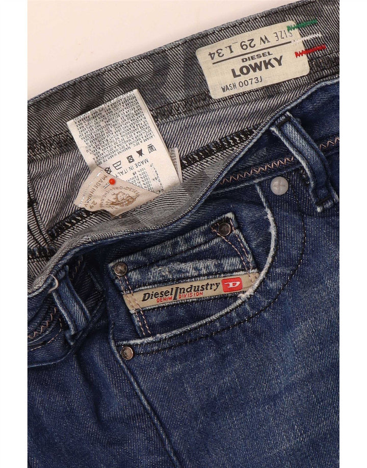 Diesel Womens Lowky Distressed Slim Jeans W29 L30 Blue Cotton