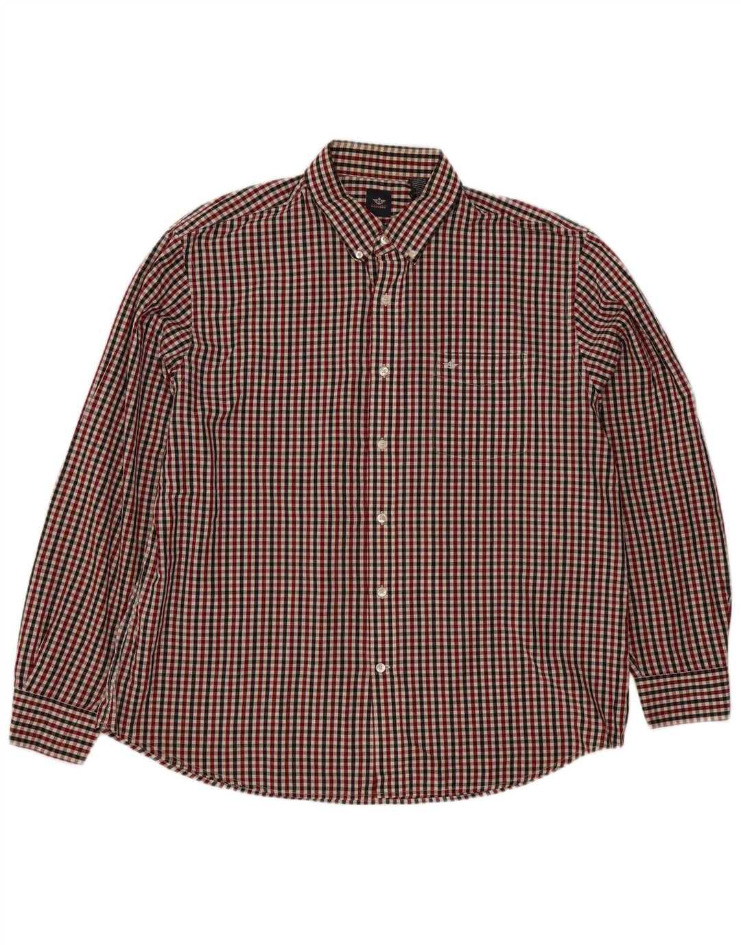 Dockers Herreskjorte XL Rød Gingham Bomuld