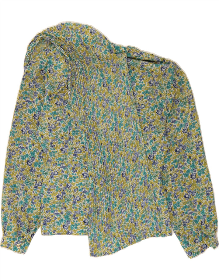 CAROLINA PEDRJONI Womens Blouse Top IT 44 Medium Multicoloured Floral Vintage Carolina Pedrjoni and Second-Hand Carolina Pedrjoni from Messina Hembry 