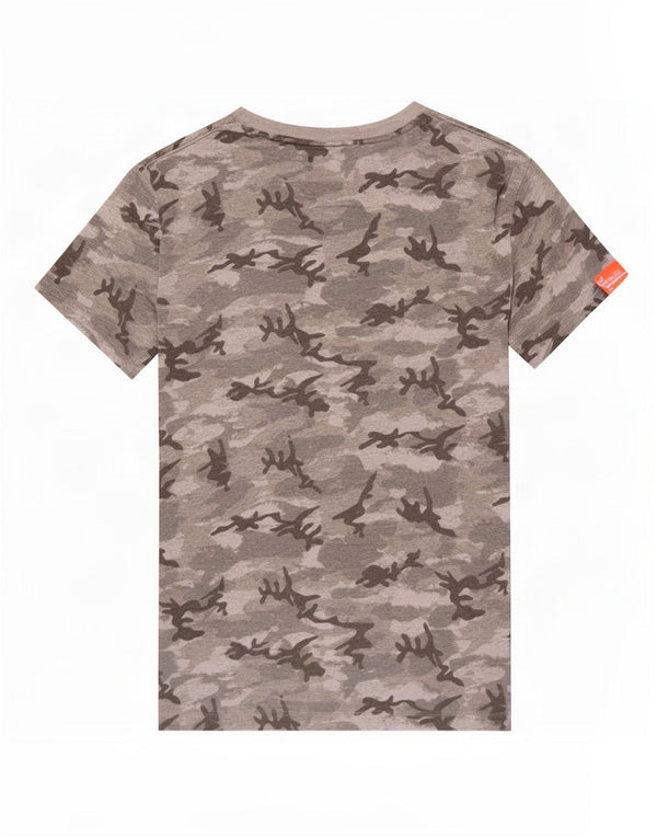 Superdry Herren T-Shirt Top XS Grau Camouflage Baumwolle