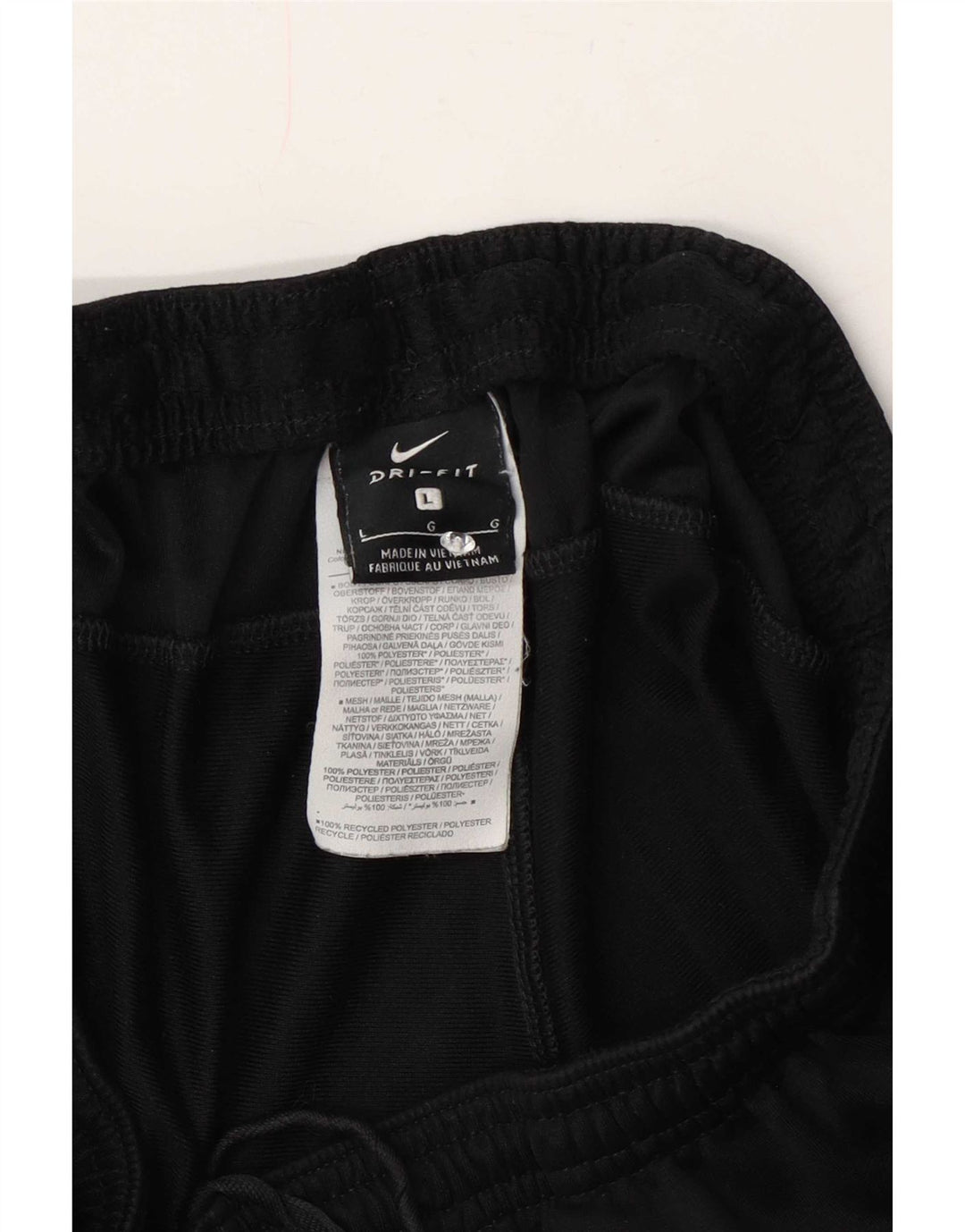 Nike Mens Dri Fit Tracksuit Trousers Large Black Polyester
