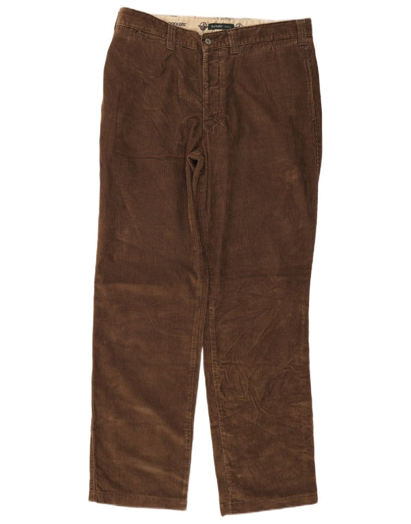 Dockers Mens Straight Corduroy Trousers W36 L34 Brown