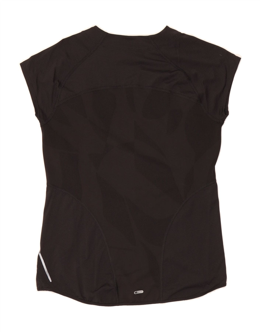 PUMA Womens T-Shirt Top UK 14 Medium  Black Striped Polyester Vintage Puma and Second-Hand Puma from Messina Hembry 
