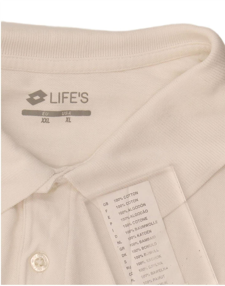 Camisa polo masculina LOTTO XL algodão branco