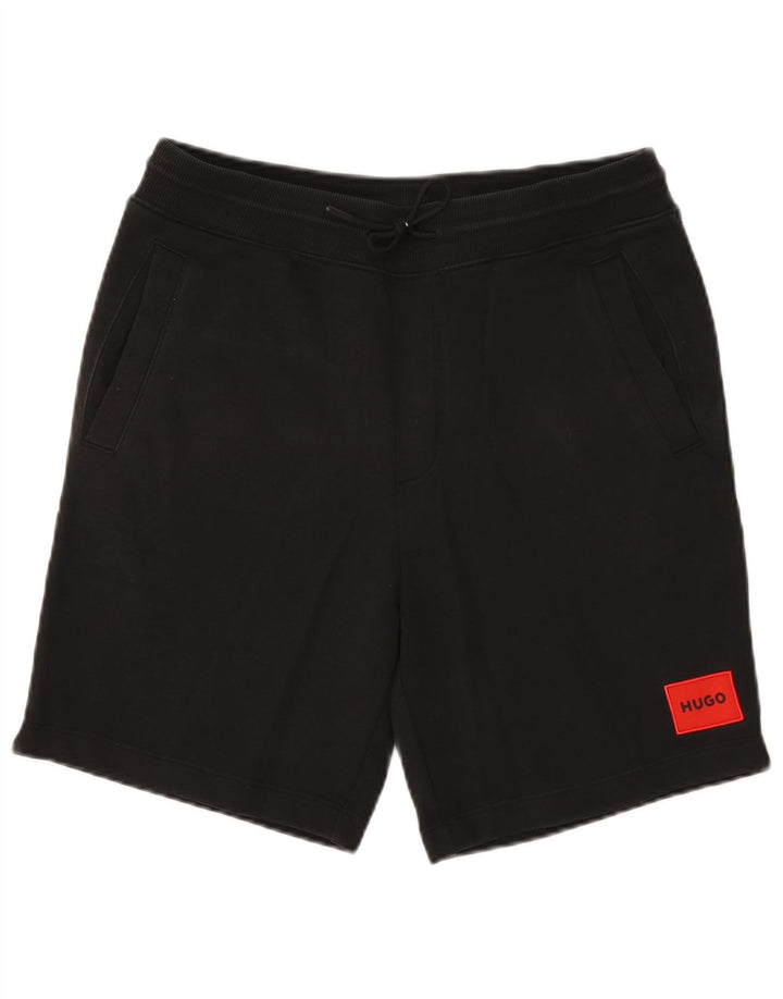 Hugo Boss Mens Sport Shorts Medium Black Cotton