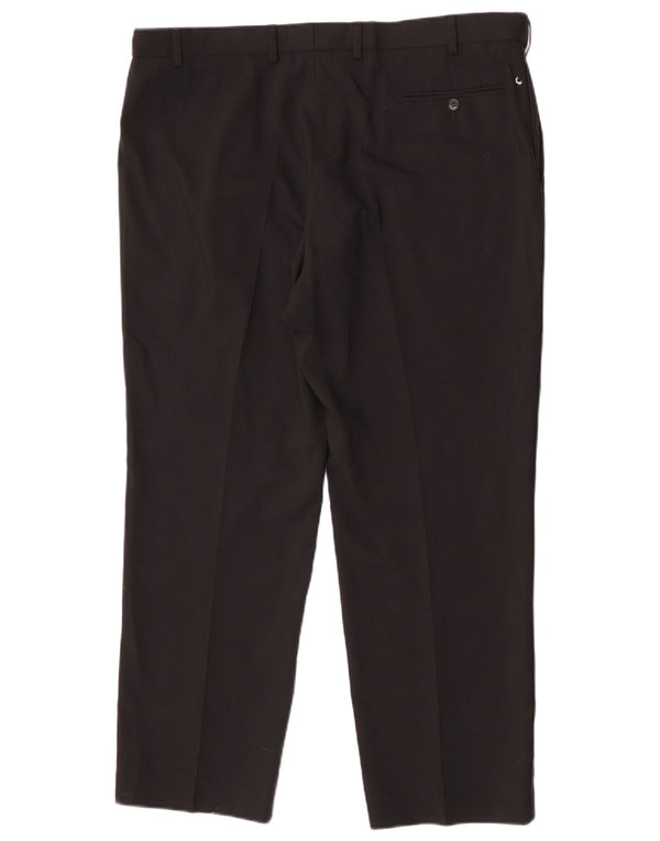 Pantaloni da abito vestibilità regolare da uomo Marks & Spencer W40 L29 lana nera