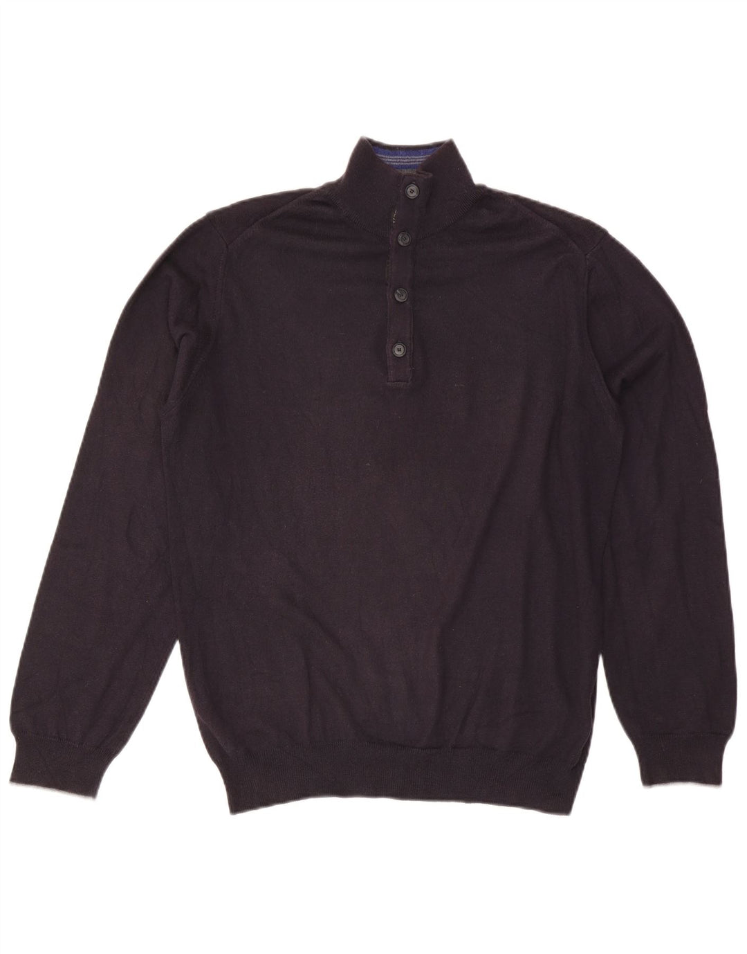 Pulover Trussardi Jeans pentru bărbați, cu gât cu nasturi, albastru bleumarin mediu
