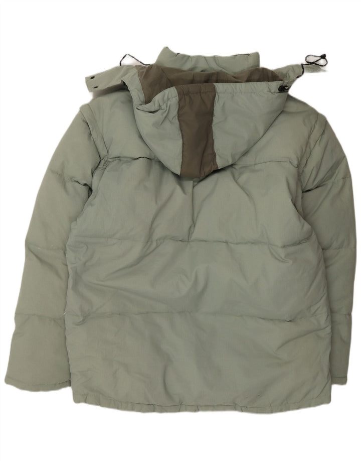 FILA Mens Hooded Padded Jacket UK 44 2XL Green Polyamide