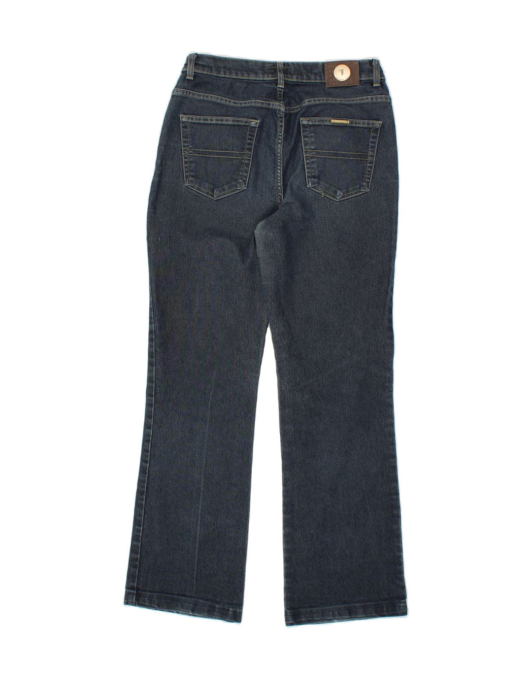 TRUSSARDI Womens Straight Jeans W28 L28 Navy Blue Vintage Trussardi and Second-Hand Trussardi from Messina Hembry 